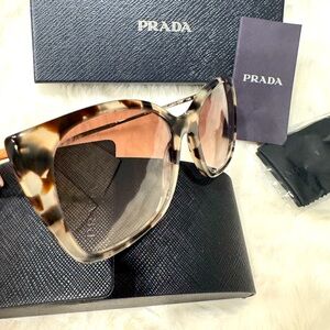 Prada Tortoise Shell Oversized Sunglasses